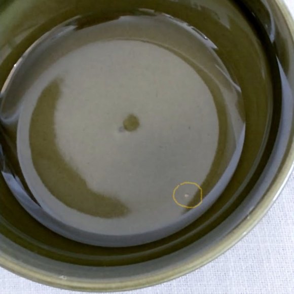 Vintage SOUP / CEREAL BOWLS - Sears “Octagon Green” Ironstone set of 2 - Picture 4 of 4